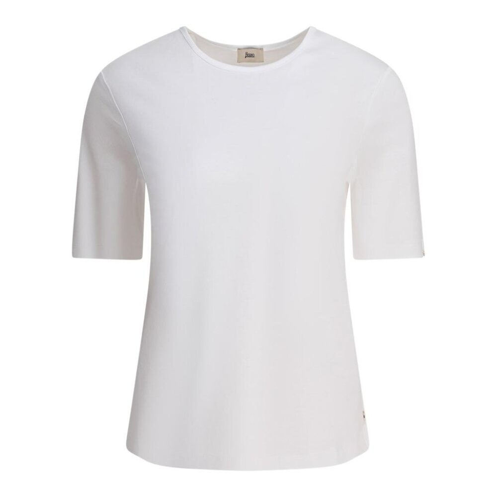 Herno Cotton T-Shirt With Buttons Tag Size 44 Women